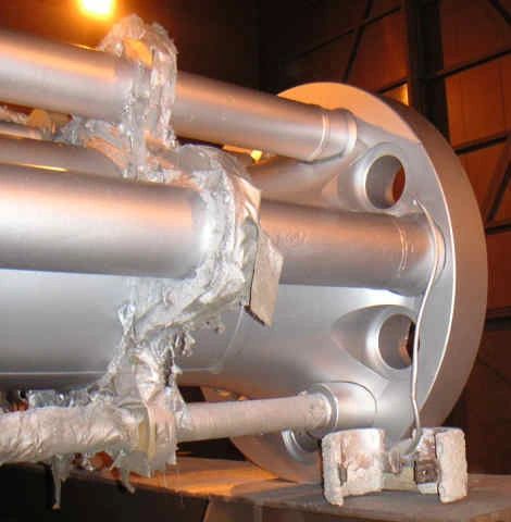 Industrial piping salvaged and restored with Rust Grip corrosion protection coating extending equipment life